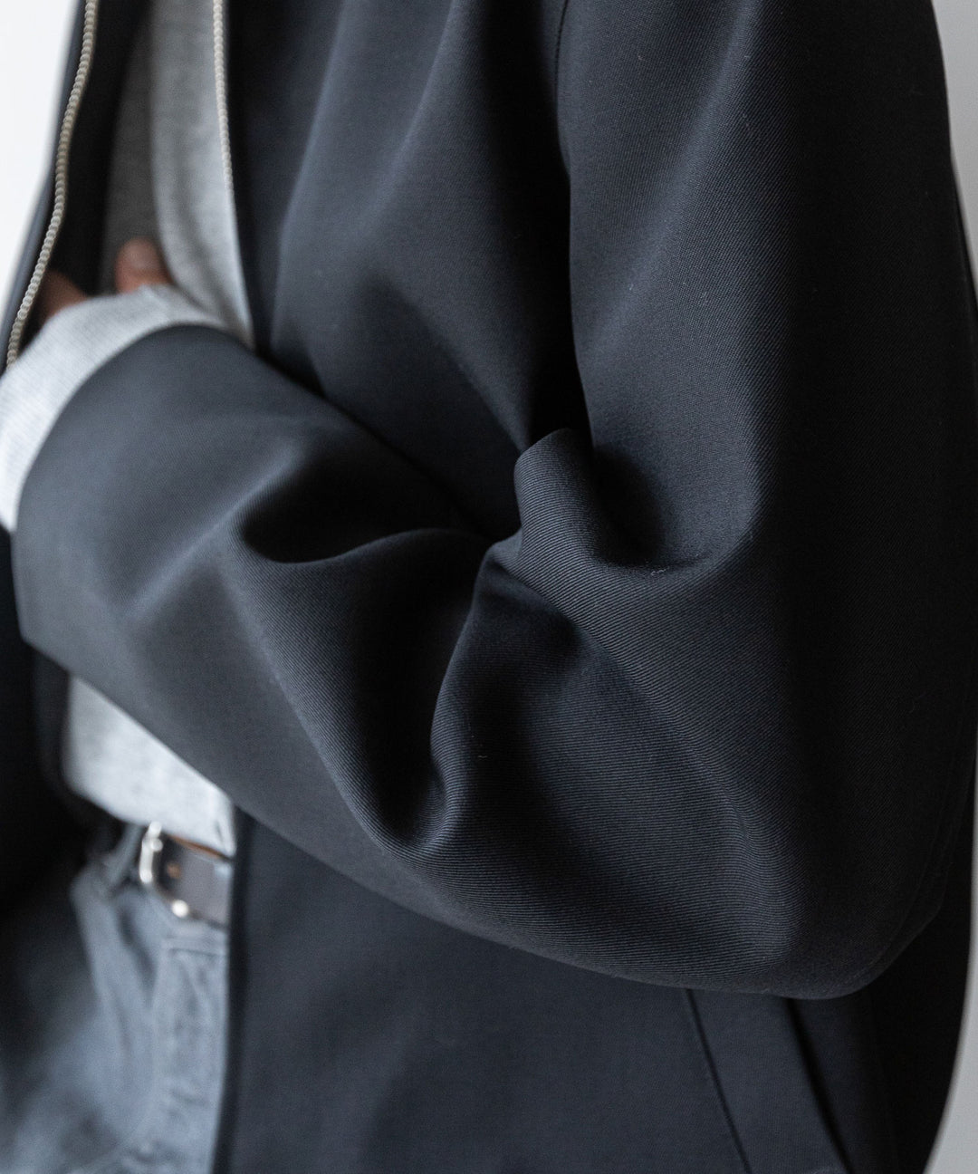 INTÉRIM インテリム 23AW PURE BLACK WOOL HARRINGTON JACKET - BLACK sessionセッション福岡セレクトショップ 公式通販サイト