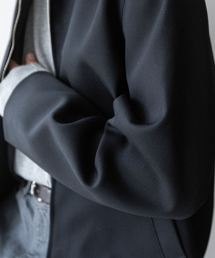 INTÉRIM インテリム 23AW PURE BLACK WOOL HARRINGTON JACKET - BLACK sessionセッション福岡セレクトショップ 公式通販サイト