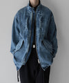 【ssstein】CHEMICAL BLEACHED DENIM MODS COAT - INDIGO