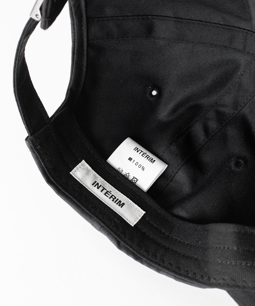 INTÉRIM インテリム 23AW UK OILED CLOTH 6P CAP - BLACK sessionセッション福岡セレクトショップ 公式通販サイト