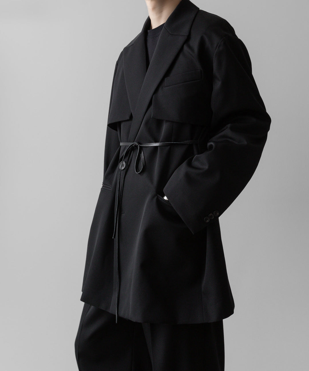 ssstein(シュタイン)の24AWコレクション OVERSIZED LAPELED COMBINATION JACKET - BLACK 公式通販サイトsession福岡セレクトショップ
