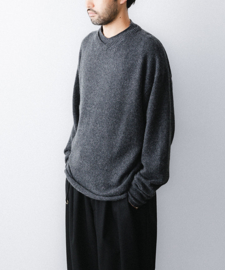 nakedgauge ネイキッドゲージのCOMFORT TOUCH DOUBLE COLLAR PULLOVERのCHARCOAL GRAY 公式通販サイトsession福岡セレクトショップ