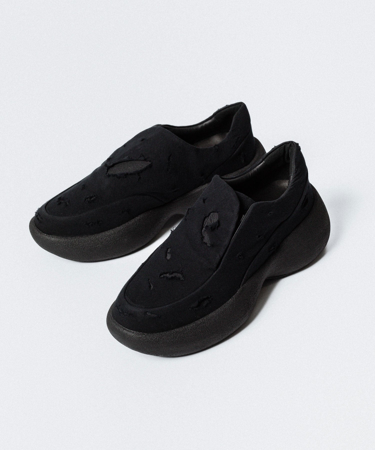 VEIN ヴェインのCOTTON JERSEY x RIPSTOP OVAL SOLE TRAINER - BLACKの公式通販サイトsession福岡セレクトショップ
