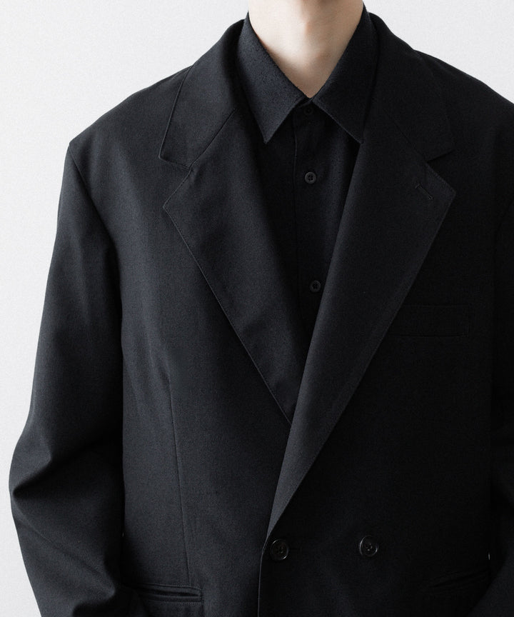 INTÉRIM インテリム MILITARY WOOL SERGE PIPING DOUBLE JACKETのBLACK公式通販サイトsession福岡セレクトショップ