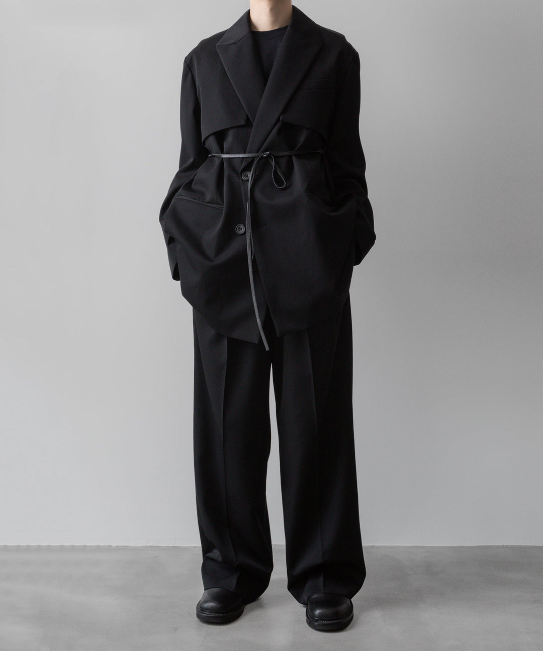 ssstein(シュタイン)の24AWコレクション OVERSIZED LAPELED COMBINATION JACKET - BLACK 公式通販サイトsession福岡セレクトショップ