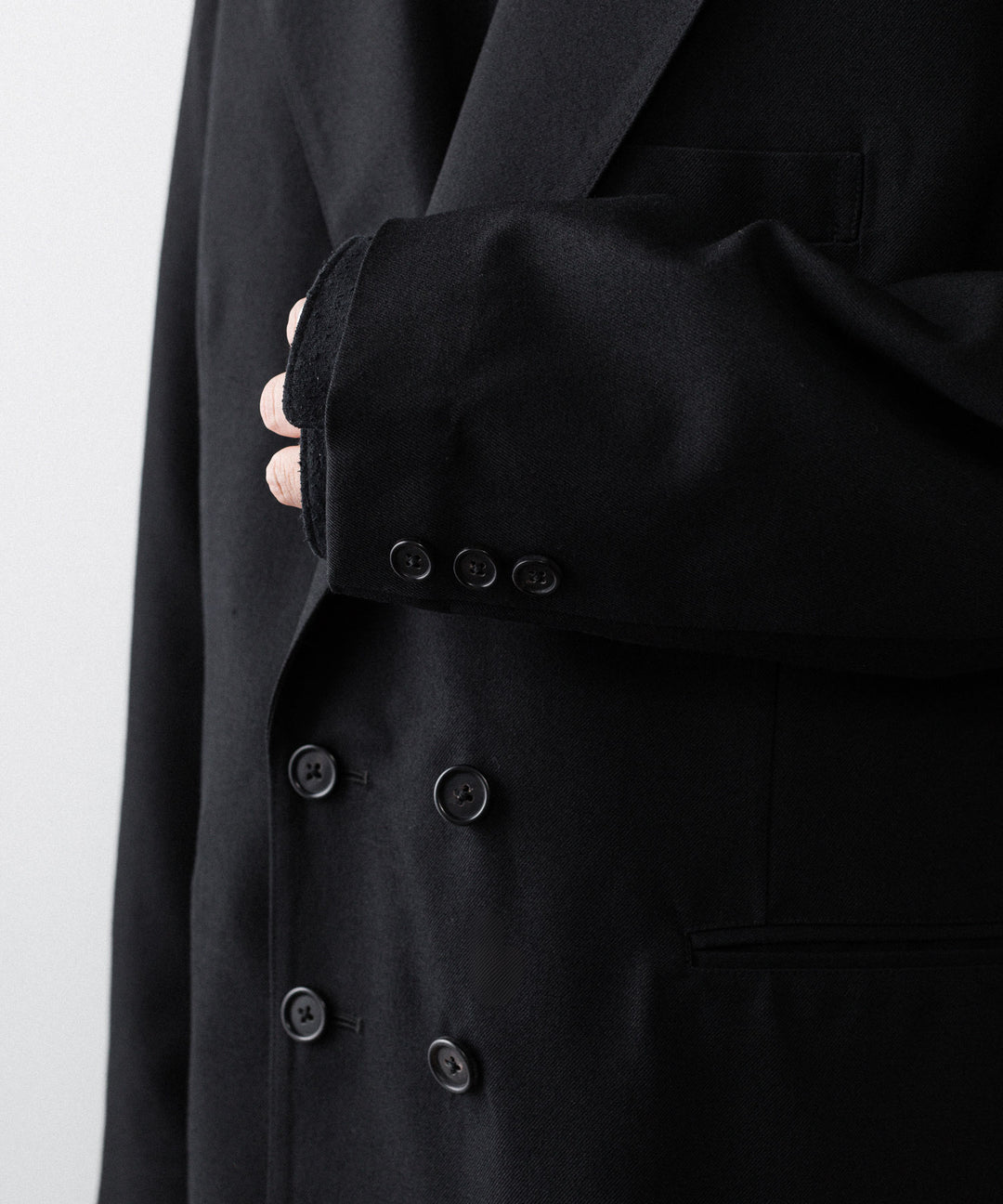 INTÉRIM インテリム MILITARY WOOL SERGE PIPING DOUBLE JACKETのBLACK公式通販サイトsession福岡セレクトショップ