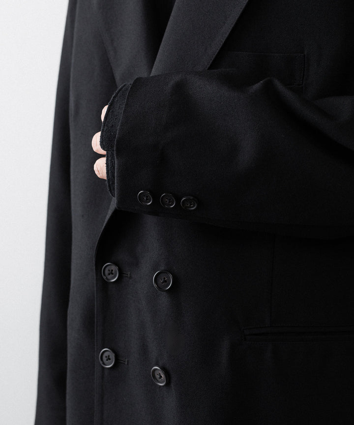 INTÉRIM インテリム MILITARY WOOL SERGE PIPING DOUBLE JACKETのBLACK公式通販サイトsession福岡セレクトショップ