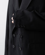 画像をギャラリービューアに読み込む, INTÉRIM インテリム MILITARY WOOL SERGE PIPING DOUBLE JACKETのBLACK公式通販サイトsession福岡セレクトショップ
