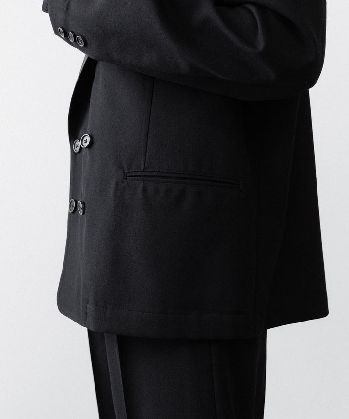 INTÉRIM インテリム MILITARY WOOL SERGE PIPING DOUBLE JACKETのBLACK公式通販サイトsession福岡セレクトショップ
