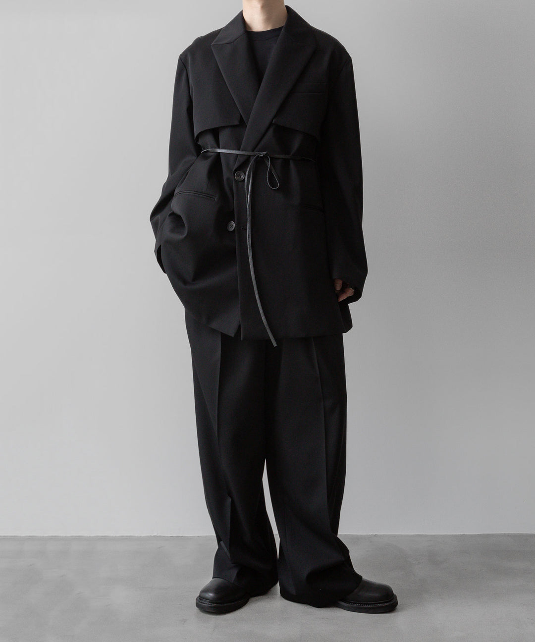 ssstein(シュタイン)の24AWコレクション OVERSIZED LAPELED COMBINATION JACKET - BLACK 公式通販サイトsession福岡セレクトショップ