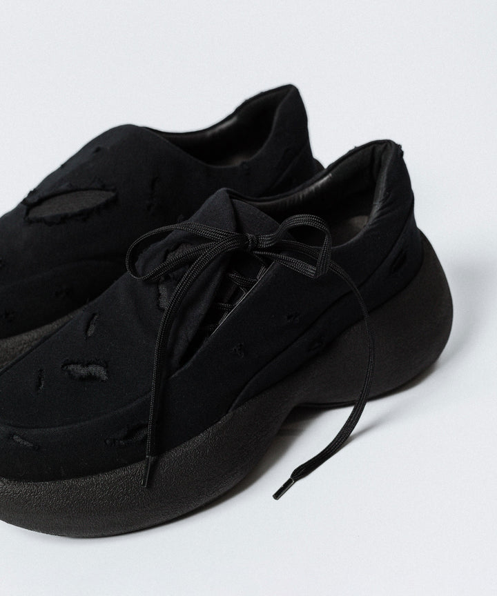 VEIN ヴェインのCOTTON JERSEY x RIPSTOP OVAL SOLE TRAINER - BLACKの公式通販サイトsession福岡セレクトショップ
