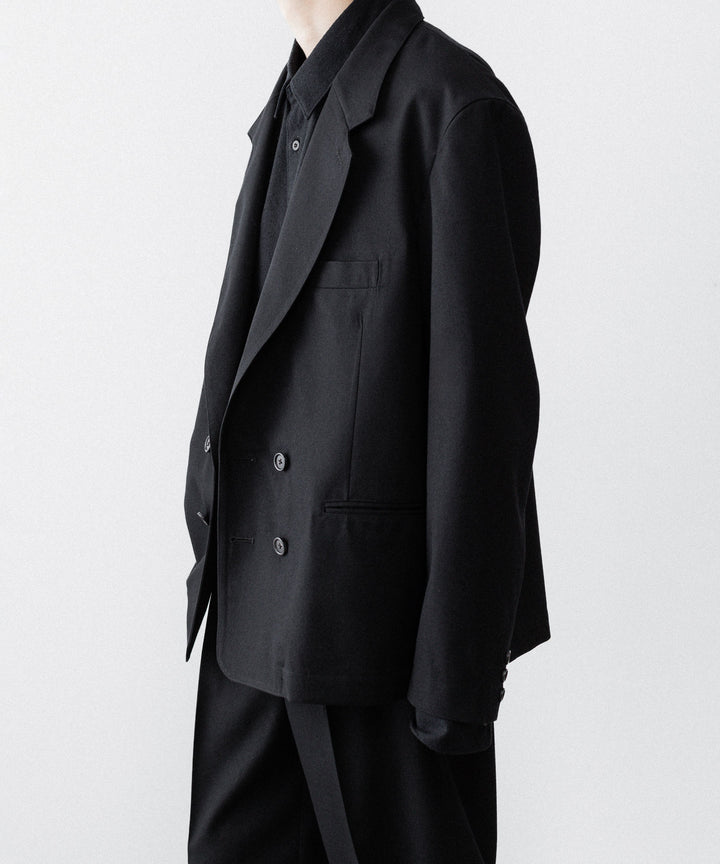 INTÉRIM インテリム MILITARY WOOL SERGE PIPING DOUBLE JACKETのBLACK公式通販サイトsession福岡セレクトショップ