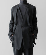 画像をギャラリービューアに読み込む, SUBLATIONS サブレーションズのHEAVY WOOL NO COLLAR PRISONER JACKET - SLATE GREYの公式通販サイトsession福岡セレクトショップ
