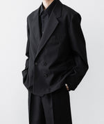 画像をギャラリービューアに読み込む, INTÉRIM インテリム MILITARY WOOL SERGE PIPING DOUBLE JACKETのBLACK公式通販サイトsession福岡セレクトショップ
