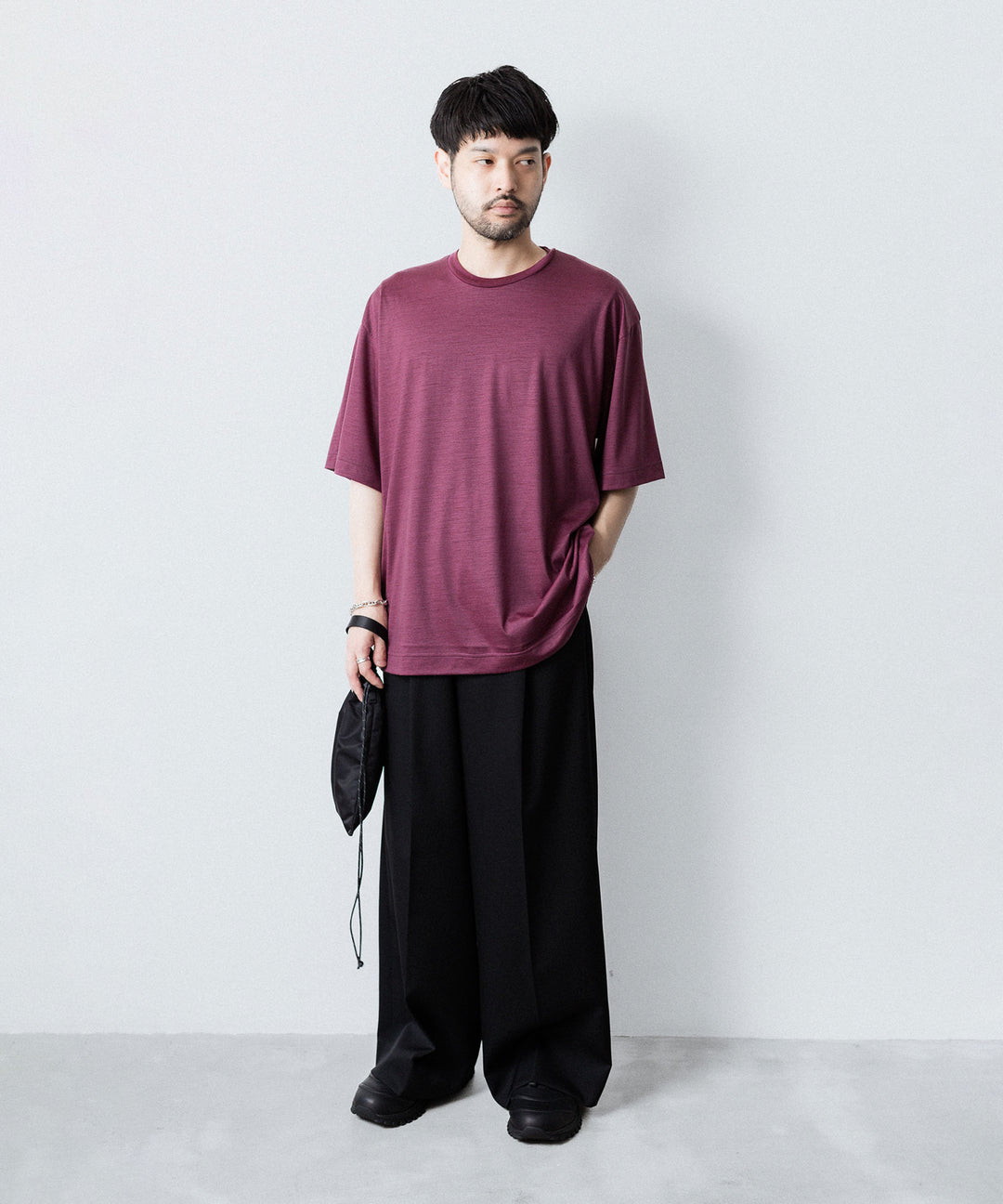 KANEMASA PHIL. カネマサフィル 36G WOOL S/S TEEのWINE RED 公式通販サイトsession福岡セレクトショップ 