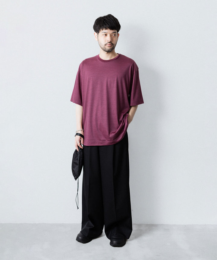 KANEMASA PHIL. カネマサフィル 36G WOOL S/S TEEのWINE RED 公式通販サイトsession福岡セレクトショップ 