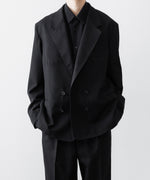 画像をギャラリービューアに読み込む, INTÉRIM インテリム MILITARY WOOL SERGE PIPING DOUBLE JACKETのBLACK公式通販サイトsession福岡セレクトショップ
