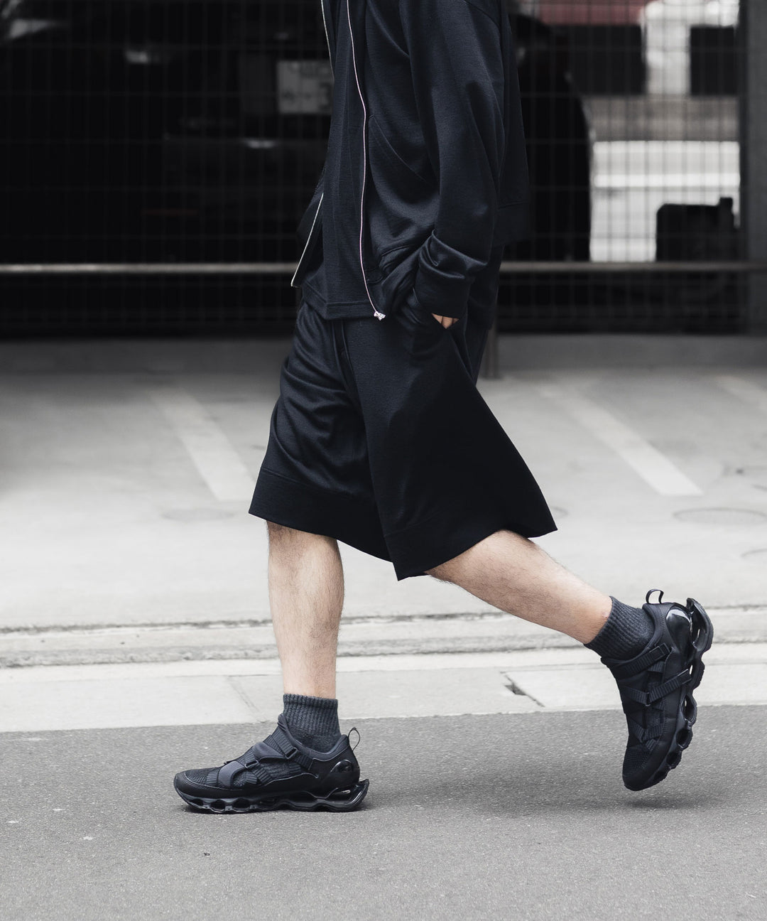 WWW WRAPINKNOT wool wearのWIDE SHORTSのBLACK 公式通販サイトsession福岡セレクトショップ