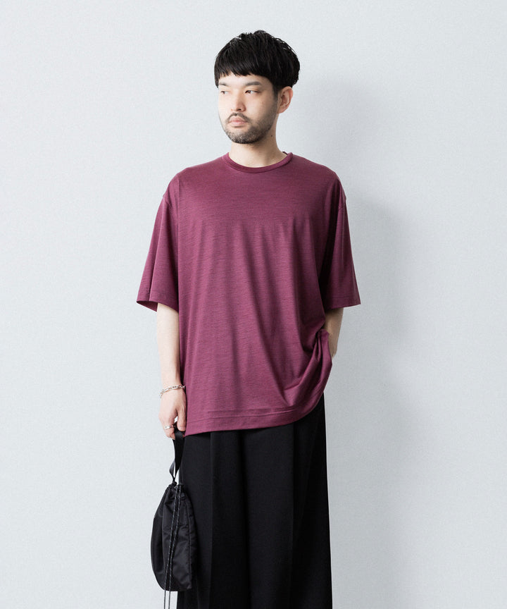 KANEMASA PHIL. カネマサフィル 36G WOOL S/S TEEのWINE RED 公式通販サイトsession福岡セレクトショップ 