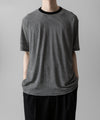 【ssstein】STRIPED WOOL OVERSIZED SHORT SLEEVE TEE - BLACK
