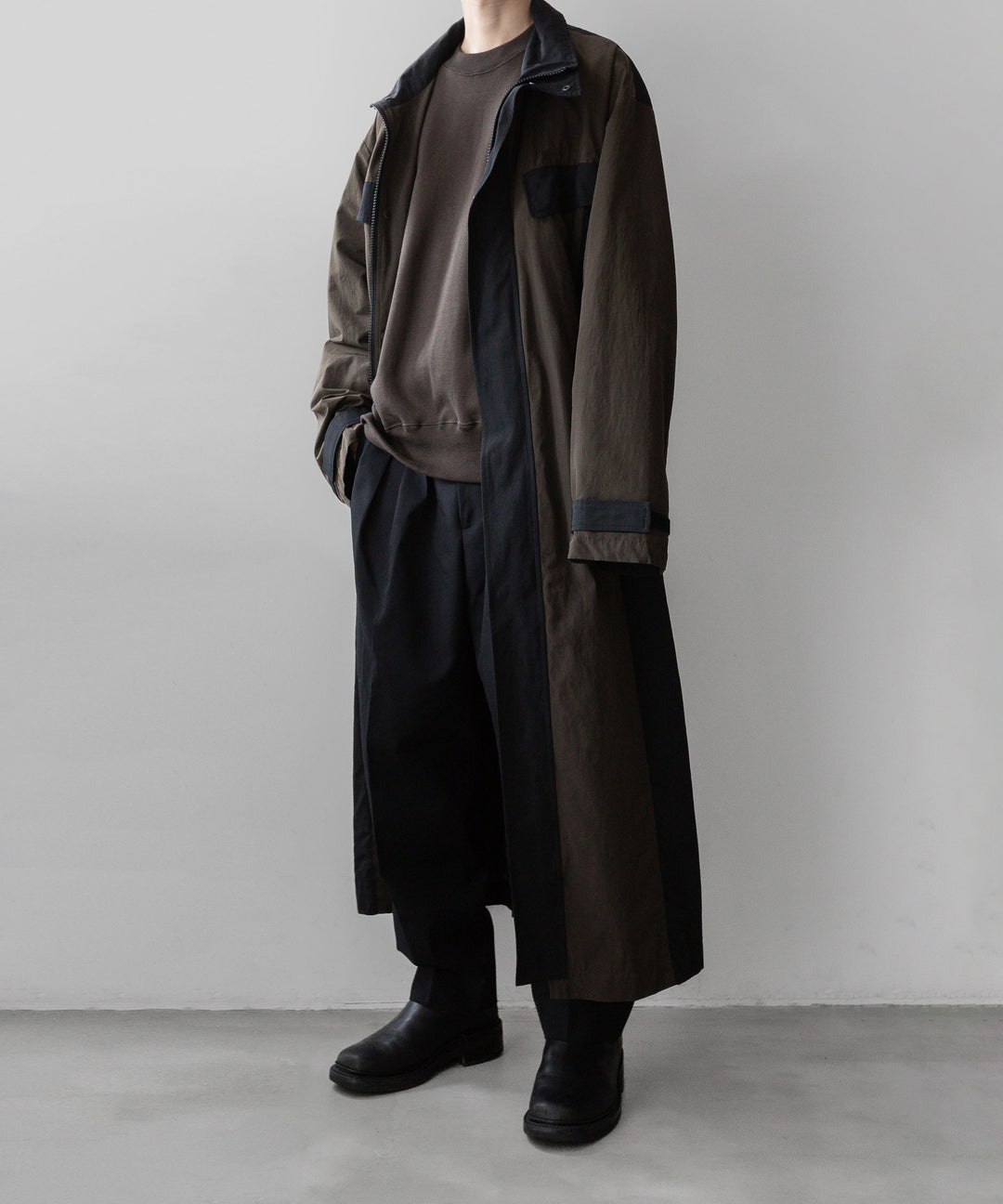 stein(シュタイン)の23AWコレクションMAXI-LENGTH STAND COLLAR COATのMILITARY KHAKI