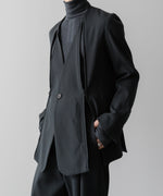 画像をギャラリービューアに読み込む, SUBLATIONS サブレーションズのHEAVY WOOL NO COLLAR PRISONER JACKET - SLATE GREYの公式通販サイトsession福岡セレクトショップ
