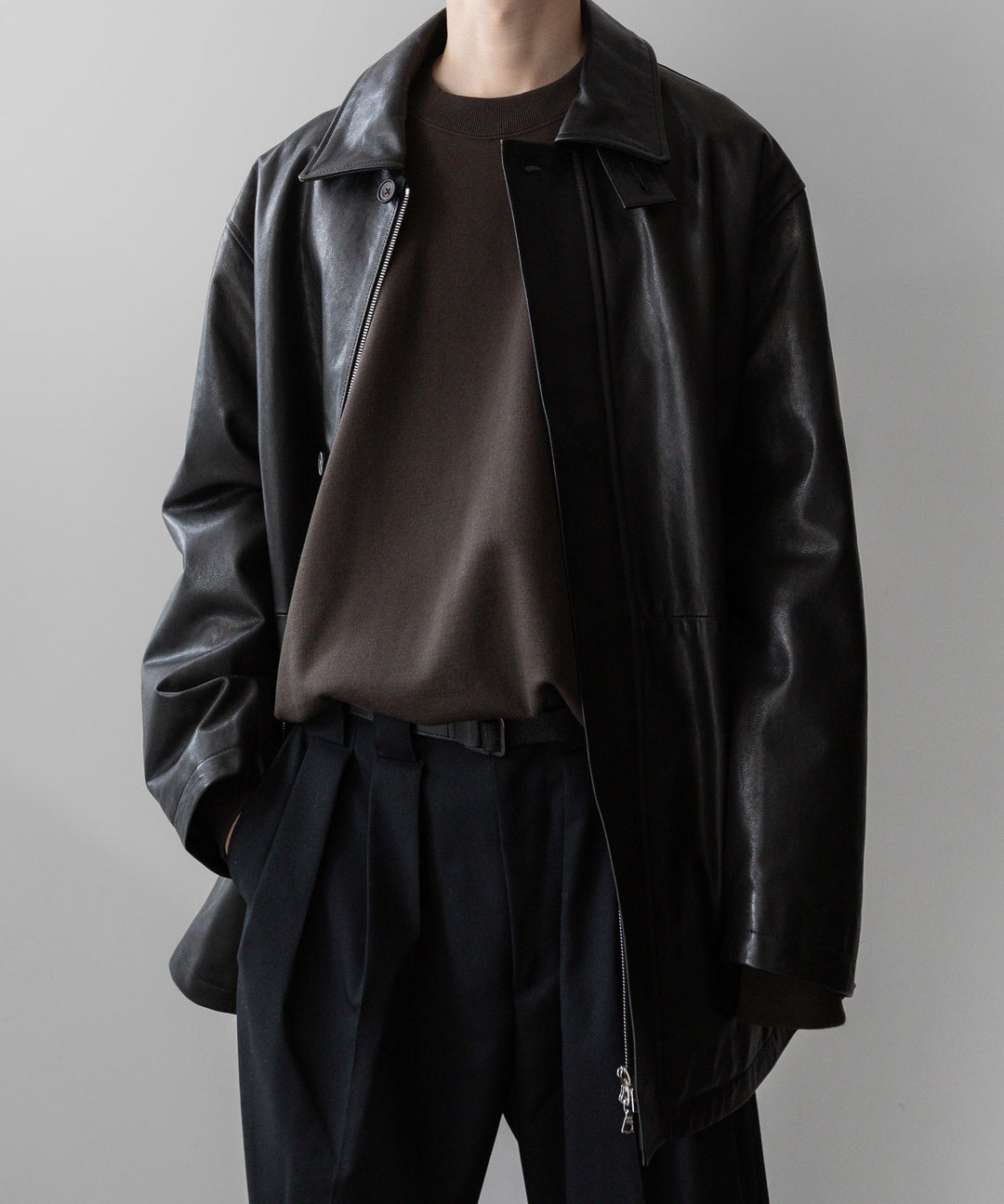 stein シュタイン 23AW LEATHER ZIP JACKET - BLACK sessionセッション福岡セレクトショップ 公式通販サイト