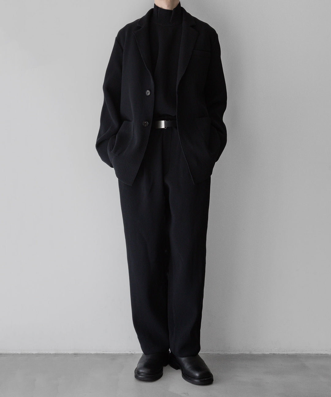 【stein】ssstein シュタインのOVERSIZED GRADATION PLEATS JACKETのBLACK　 公式通販サイトsession福岡セレクトショップ