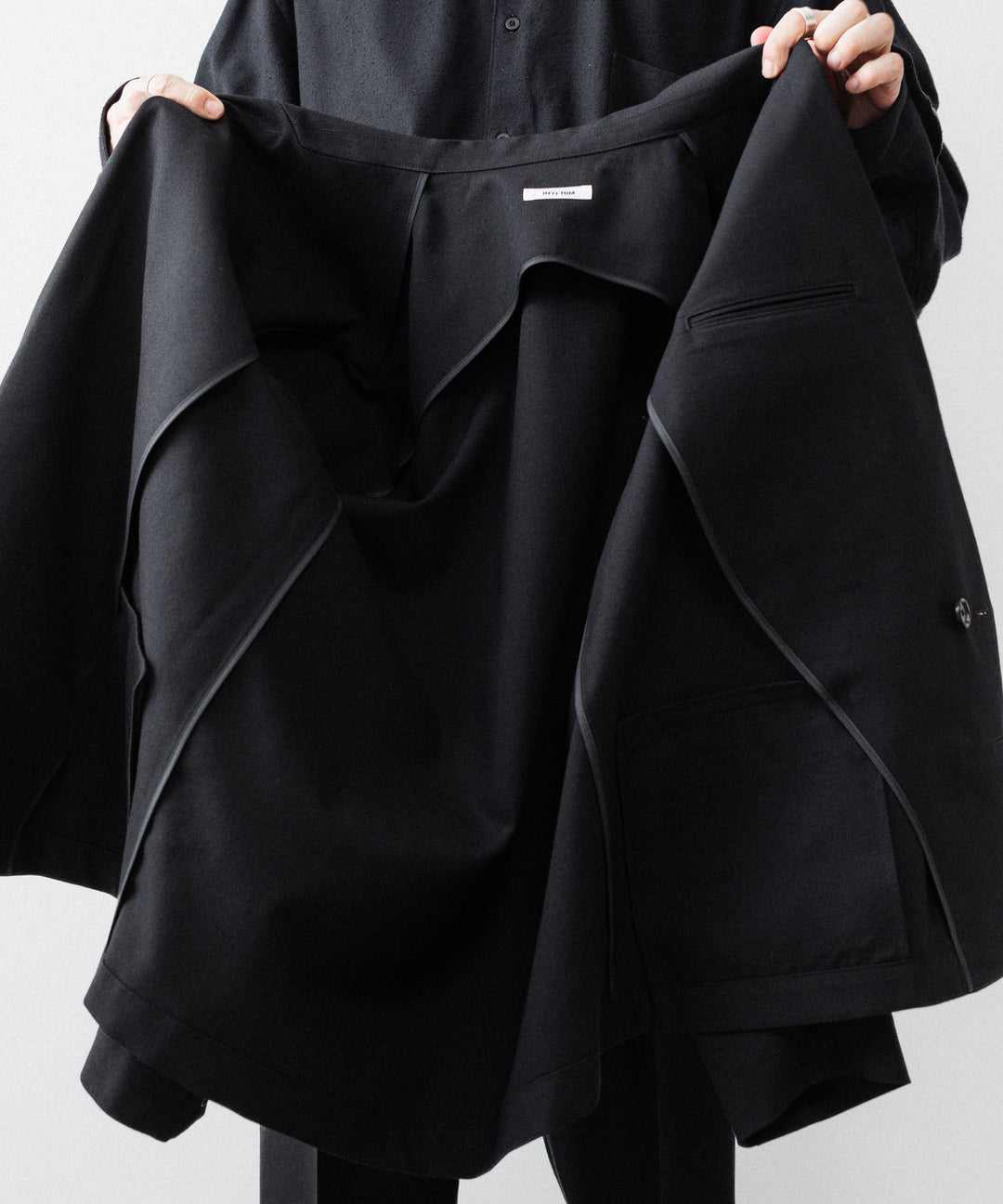 INTÉRIM インテリム MILITARY WOOL SERGE PIPING DOUBLE JACKETのBLACK公式通販サイトsession福岡セレクトショップ
