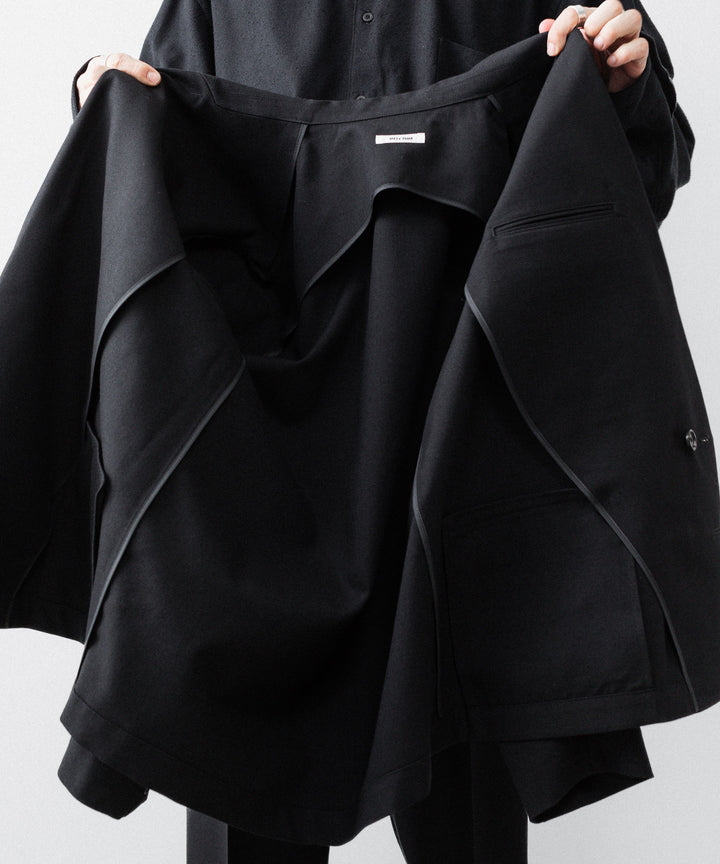INTÉRIM インテリム MILITARY WOOL SERGE PIPING DOUBLE JACKETのBLACK公式通販サイトsession福岡セレクトショップ