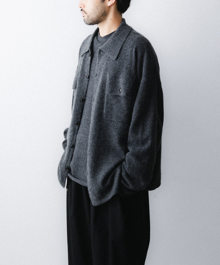 nakedgauge- ネイキッドゲージのCOMFORT TOUCH KNITTING SHIRTのCHARCOAL GRAY公式通販サイトsession福岡セレクトショップ