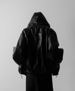 画像をギャラリービューアに読み込む, ssstein(シュタイン)のLEATHER HOODED SHORT JACKET - BLACKの公式通販サイトsession福岡セレクトショップ
