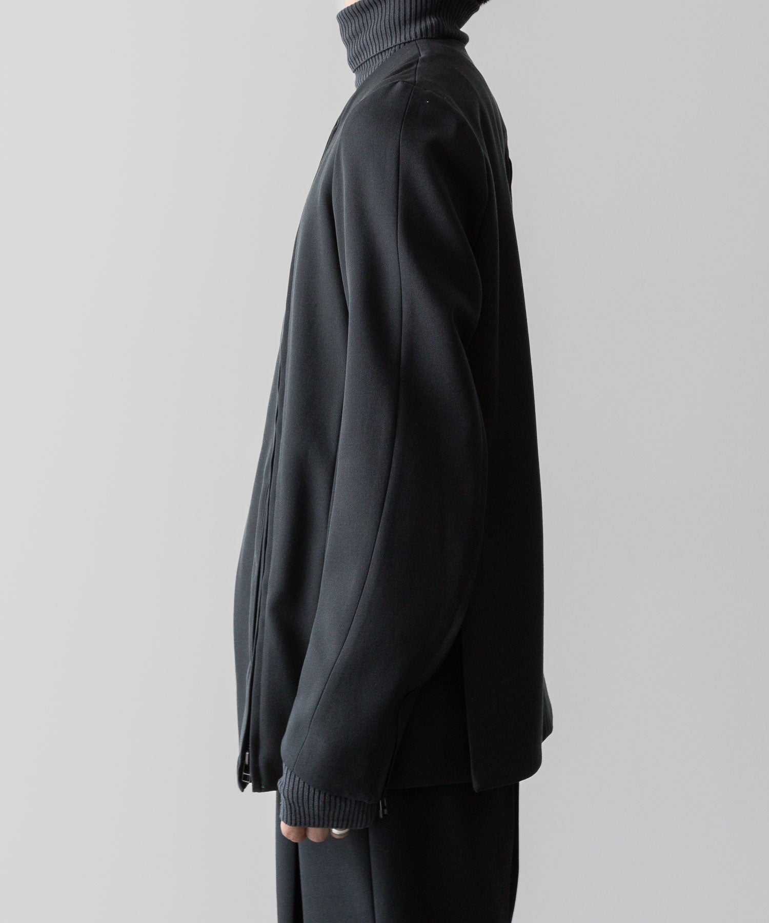 SUBLATIONS サブレーションズのHEAVY WOOL NO COLLAR PRISONER JACKET - SLATE GREYの公式通販サイトsession福岡セレクトショップ