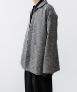 画像をギャラリービューアに読み込む, INTÉRIM インテリムのDOUBLE SIDED JACQUARD TWEED DEAD STOCK HYPER BIG FLY FRONT SHIIRT JACKETのBLACK公式通販サイトsession福岡セレクトショップ
