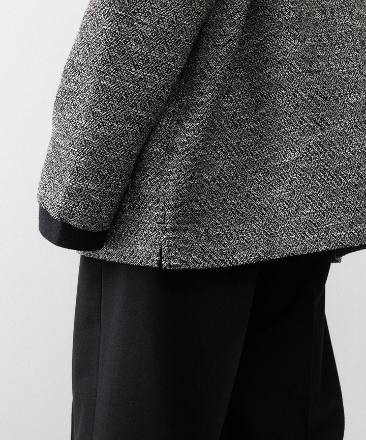 INTÉRIM インテリムのDOUBLE SIDED JACQUARD TWEED DEAD STOCK HYPER BIG FLY FRONT SHIIRT JACKETのBLACK公式通販サイトsession福岡セレクトショップ