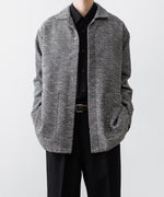 画像をギャラリービューアに読み込む, INTÉRIM インテリムのDOUBLE SIDED JACQUARD TWEED DEAD STOCK HYPER BIG FLY FRONT SHIIRT JACKETのBLACK公式通販サイトsession福岡セレクトショップ
