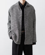 画像をギャラリービューアに読み込む, INTÉRIM インテリムのDOUBLE SIDED JACQUARD TWEED DEAD STOCK HYPER BIG FLY FRONT SHIIRT JACKETのBLACK公式通販サイトsession福岡セレクトショップ
