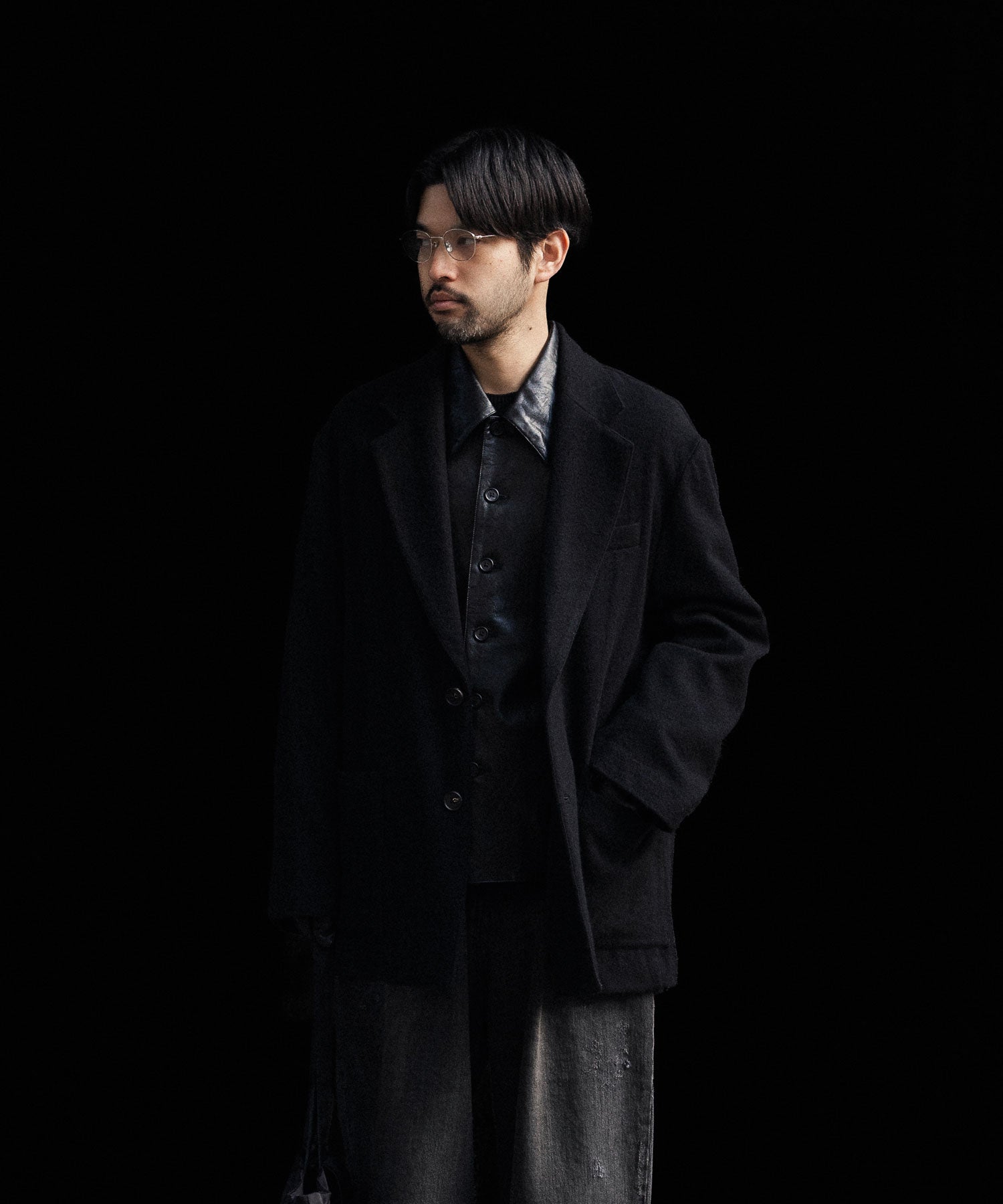 ssstein(シュタイン)のWOOL/CASHMERE FLEECE SINGLE BREASTED JACKET - BLACKの公式通販サイトsession福岡セレクトショップ