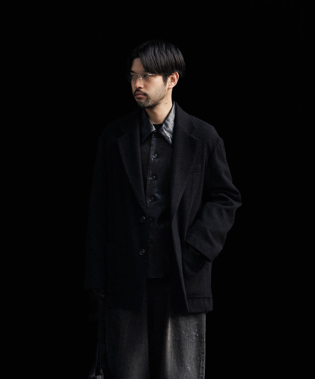 ssstein(シュタイン)のWOOL/CASHMERE FLEECE SINGLE BREASTED JACKET - BLACKの公式通販サイトsession福岡セレクトショップ
