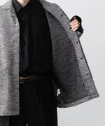 画像をギャラリービューアに読み込む, INTÉRIM インテリムのDOUBLE SIDED JACQUARD TWEED DEAD STOCK HYPER BIG FLY FRONT SHIIRT JACKETのBLACK公式通販サイトsession福岡セレクトショップ
