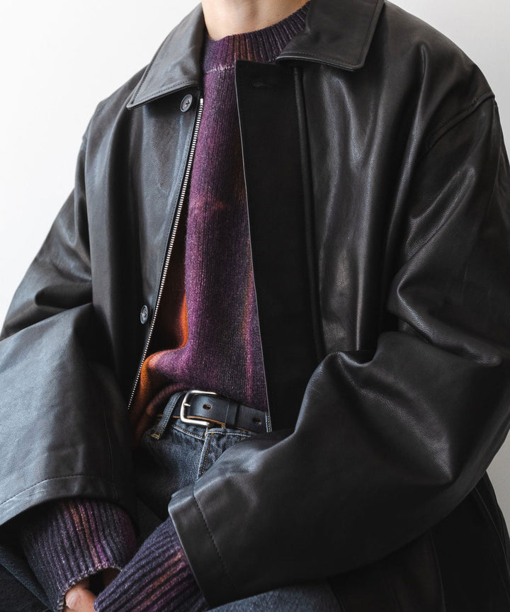 stein(シュタイン)の23AWコレクションLEATHER ZIP JACKETのBLACK 公式通販session福岡セレクトショップ