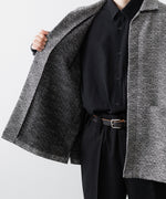 画像をギャラリービューアに読み込む, INTÉRIM インテリムのDOUBLE SIDED JACQUARD TWEED DEAD STOCK HYPER BIG FLY FRONT SHIIRT JACKETのBLACK公式通販サイトsession福岡セレクトショップ
