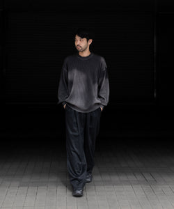 ssstein / シュタイン】W/CA BEAVER EASY WIDE TROUSERS - BLACK