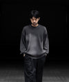 【ssstein】DISCOLORATION RIB KNIT LS - GREY