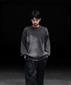 ssstein / シュタイン】DISCOLORATION RIB KNIT LS - GREY