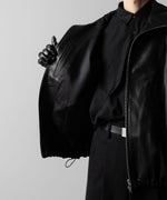 画像をギャラリービューアに読み込む, ssstein(シュタイン)のLEATHER HOODED SHORT JACKET - BLACKの公式通販サイトsession福岡セレクトショップ
