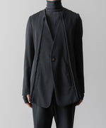 画像をギャラリービューアに読み込む, SUBLATIONS サブレーションズのHEAVY WOOL NO COLLAR PRISONER JACKET - SLATE GREYの公式通販サイトsession福岡セレクトショップ
