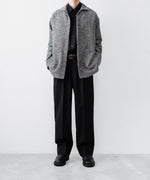画像をギャラリービューアに読み込む, INTÉRIM インテリムのDOUBLE SIDED JACQUARD TWEED DEAD STOCK HYPER BIG FLY FRONT SHIIRT JACKETのBLACK公式通販サイトsession福岡セレクトショップ
