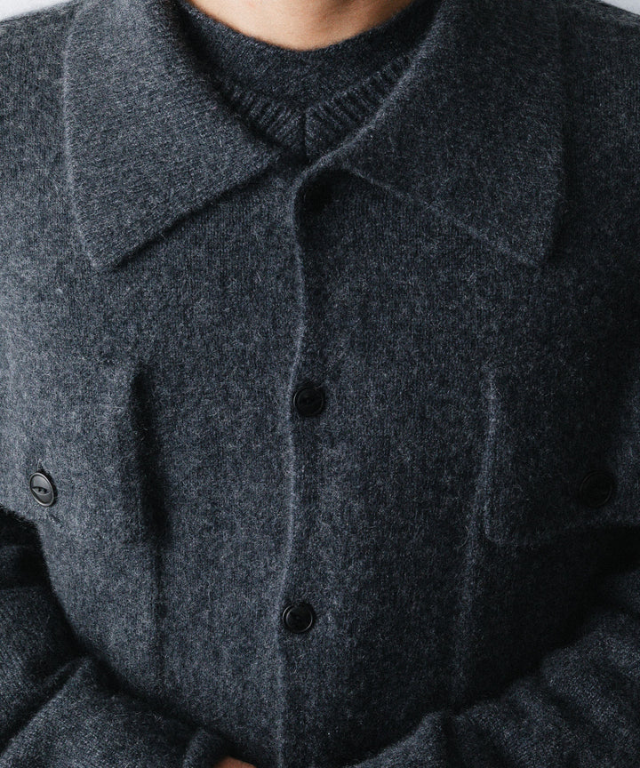 nakedgauge- ネイキッドゲージのCOMFORT TOUCH KNITTING SHIRTのCHARCOAL GRAY公式通販サイトsession福岡セレクトショップ