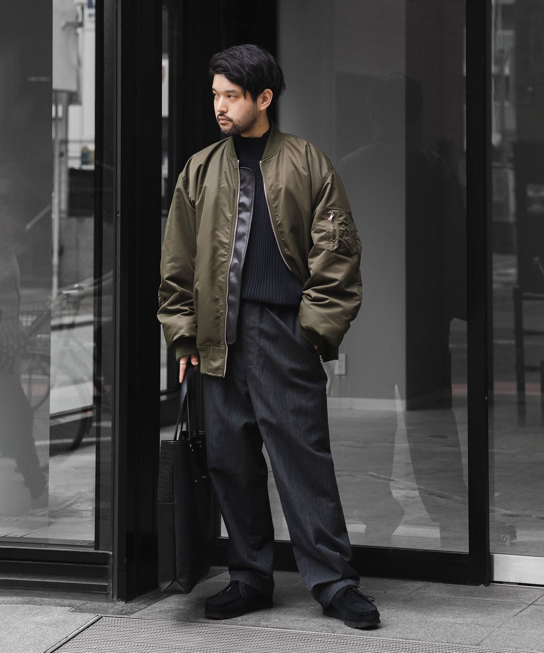stein シュタイン 23aw OVERSIZED FLIGHT JACKET - MILITARY KHAKI sessionセッション福岡セレクトショップ 公式通販サイト